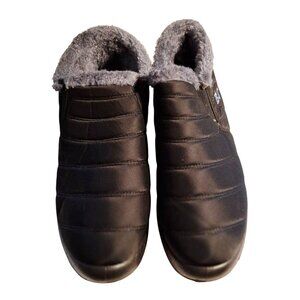 BJ Black Winter Slip-On Shoes With Faux Fur Lining Size 40 Cozy Core